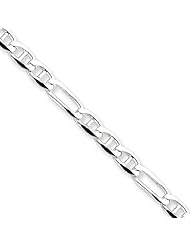 Sterling Silver 4.5mm Figaro Anchor Chain 20 Inches