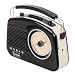 from Steepletone Steepletone Brighton 1950s Portable Retro Style Rotary Radio - Black/Beige Model BRIGHTON BLACK-BEIGE