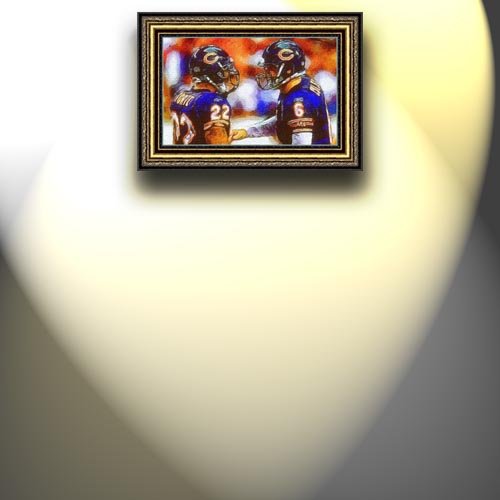 Completely Handpainted American Football Sport Painting, Custom Order FL6259, Oil on Canvas, with Option to Paint Jerry, Brett & Co. from Any Other Favorite Photograph or Picture, Unframed, Size 18'' x 29