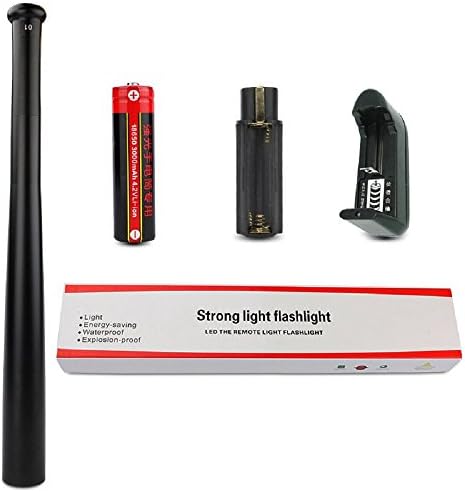 RUIMX Aluminium Alloy Baseball Bat Design LED Flashlight for Self Defense(Zoomable, 3 Modes)