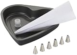 chg 9819-05 Herzbackform 24 cm und Spritzbeutel-Set