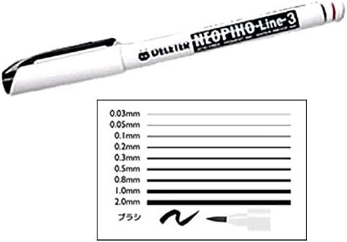 Derita cloth marker Neopiko line 3 Black Set of 10