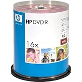 HP 16x Write-Once DVD-R - 100 Disc Spindle DM00045XM
