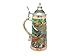 Essence of Europe Gifts 1.1 Liter | OktoberfestHaus Large Beer Mug Ludwig's Neuschwanstein Schloss (Castle) Engraved Stein With Lid Classic German Elk Scene Jarra Cervecera Alemana