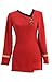 Star Trek Costume Cotton Female Duty Uniform Red
