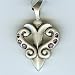 Bico Australia Jewelry, Lyre Pendant - a symbol of love, CR-9 Purple