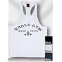 W318 World Gym Hardcore logo Workout Tank Top