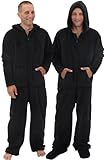 IMAGE OF Del Rossa Microfleece Footed Pajamas (A0320BLKSM)