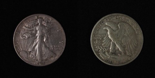 1944 D Denver Mint Silver Walking Liberty Half Dollar-image