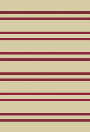 Nautica Premium Indoor or Outdoor Area Rug 8 x 11 - Red Stripe