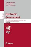 Electronic government : 12th IFIP WG 8.5 international conference, EGOV 2013, Koblenz, Germany, September 16-19, 2013, proceedings