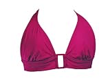 Body I.D. Fuchsia Halter Swim Top w/ Square Details