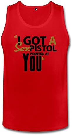 LZF Men's Sex Pistol Cotton Tank Top T-shirt Tee S Red