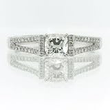 0.85ct Cushion Cut Diamond Engagement Anniversary Ring