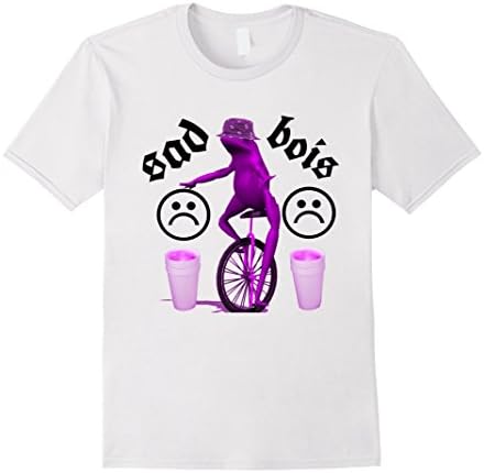 Men's Dat Boi Sad Boi s Meme frog T Shirt XL White