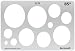 Bild: Schablone Zeichenschablone aus 2mm Kunstoff f�r Technisches Zeichnen Schmuck Design Gestalten Machen Schmuckst�cke Kunst - Ellipse Ellipsen Ellipsenschablone Projektionswinkeln 85 Geometrische Figuren Symbole