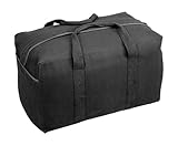 UPC 011319035508 product image for Stansport Cotton Canvas Parachute Cargo Bag, Black | upcitemdb.com