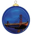 San Francisco Christmas Ornament - Golden Gate Bridge By Night