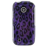 Hard Snap on Plastic With PURPLE LEOPARD Design Sleeve Faceplate Cover Case ....
