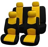 Univerisal Car Seat Cover Full Set Fb050 Yellow/black 114