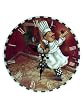Fat French Chef Wine Wall Clock / Kitchen Bistro Decor