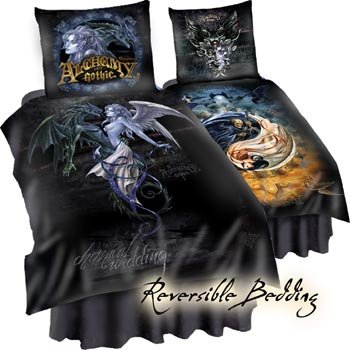 Dark Chemical Wedding and Dragons Bedspread Duvet Cover