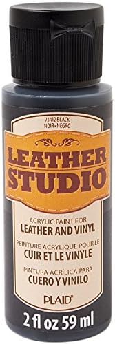 4 X Leather Studio 71412 Leather Paint, 2-Ounce, Black