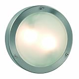 Nordlux Moss Maxi Outdoor Round Stainless Steel Wall Light with Port Hole Design