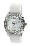 TKO ORLOGI Women's TK612-WT Milano Ice Metal Case Crystal Bezel White Rubber Watch