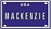 MACKENZIE USA MINI METAL EMBOSSED LICENSE PLATE NAME FOR BIKES, TRICYCLES, WAGONS, KI...