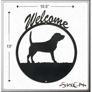 BEAGLE Black Metal Welcome Sign