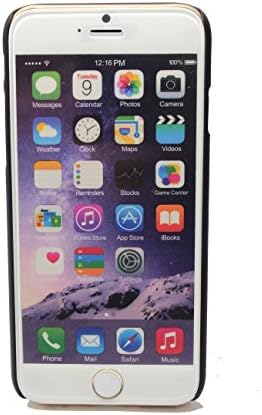 iPhone 6 Case Natural Wooden Smooth Rubberized Hard Plastic Back Case Cover Many Colors with Cleaning Cloth iPhone 6 4.7" 4.7, PXV (TM) (Blue)