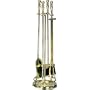 UniFlame 5 Piece Solid Brass Fireset W/ Ball Handles