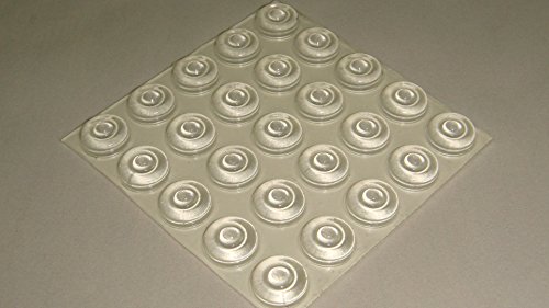50 Advanced Soft Durometer Cabinet and Drawer Bumpers 0.5" Diameter x 0.2" Height