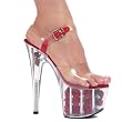 Sexy High Platform Women's Shoes 7 Inch Heel Flower Platform Sandal Fushia Pink Red White