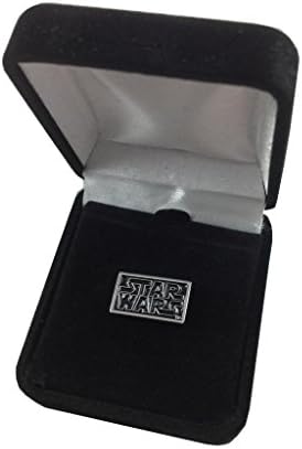 Men's Silver And Black Star Wars Logo Tie Tack Lapel Pin
