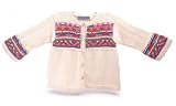 Baby Girl's Fairisle Smock Cardigan - Hand Knitted