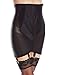 Rago Women's High Waist Open Bottom Girdle with Zipper, Black, Medium (28)