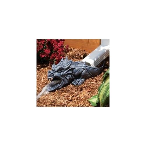15 Sculptural Fire Spitting Dragon Rainspout Downspout Home Garden Statue