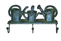 Cast Iron Watering Can Wall Hanger 13 in L