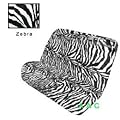 Universal-fit Animal Print Bench Seat Cover - Zebra