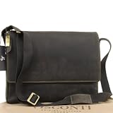 Visconti East/West-Umhängetasche A4/15-Zoll-Laptoptasche – Öl Braun Leder (18516) Größe: B: B: 36 cm, H: 28 cm, T: 9 cm