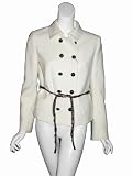 Dolce & Gabbana - DOLCE & GABBANA Leather Belted Jacket in Ivory