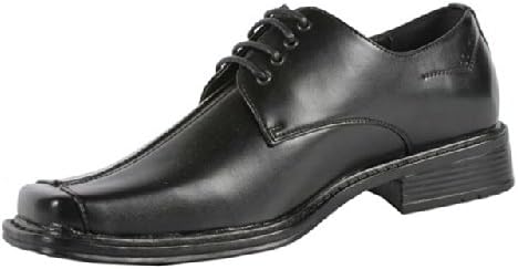 Men's Square Bicycle Toe Four Hole Lace Up Dress Shoes