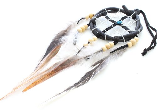 ラタンラウンドドリームキャッチャー【ブラック】