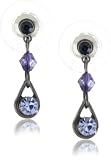 1928 Jewelry Blue Teardrop Dangle Earrings