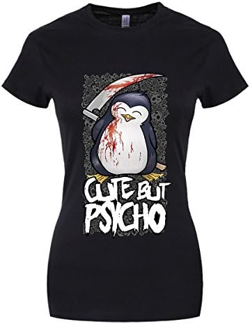 Psycho Penguin Women's Cute But Psycho T-shirt Black