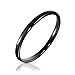 Bling Jewelry Tungsten Black Unisex Ring 2mm