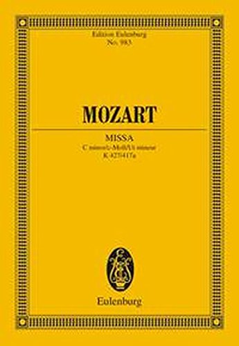 MASS IN C MINOR K427 (MISSA) STUDY SCORE (Edition Eulenburg)