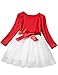 NNJXD Infant Baby Girls Long Sleeve Cotton Flower Dress Size 18-24 Months Red